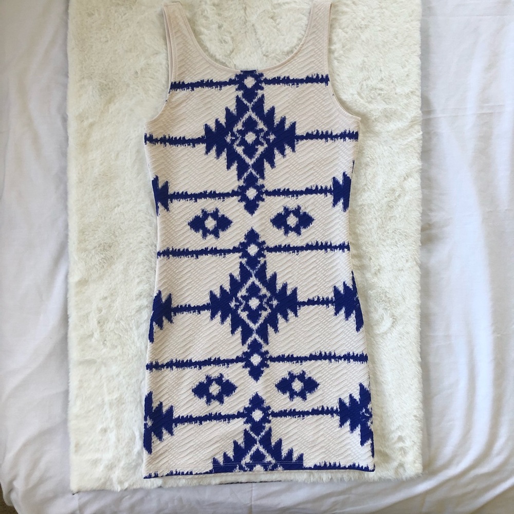 Joe Boxer off white and blue Mimi Tank Dress.
